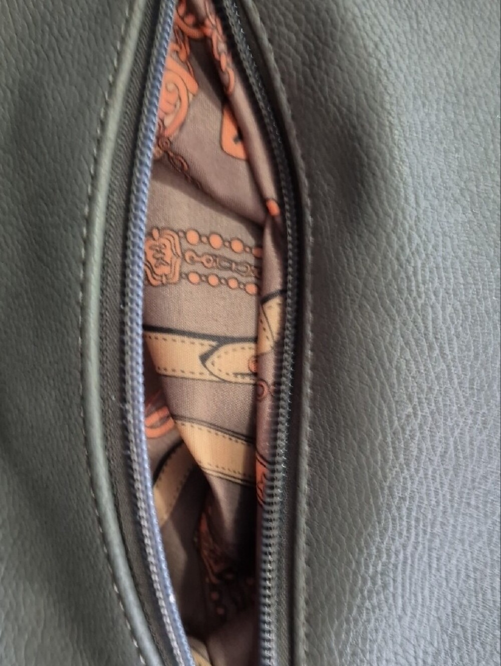 Unk Charcoal Gray Tote with Gold-Tone Zipper Accent - Picture 4 of 4
